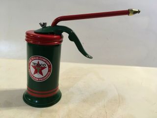Texaco Vintage Trigger Pump Oil Can Gasoline Station Gas Garage Motor Lube Star
