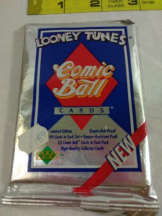 Vtg 1990 Mlb/unpper Deck Looney Tunes Comic Ball Cards - 12 Pack -
