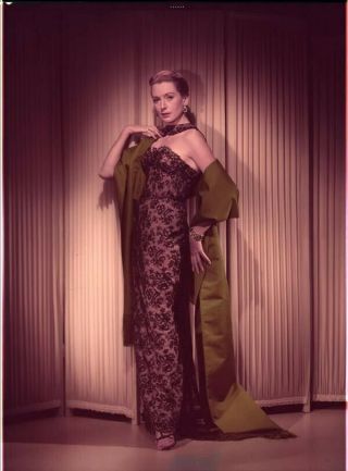 Deborah Kerr Gorgeous Striking Vintage Glamour Pose 8x10 Transparency
