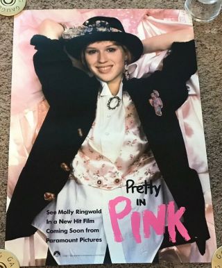 1986 Pretty In Pink Special Movie Poster,  Rolled,  17x24,  Molly Ringwald