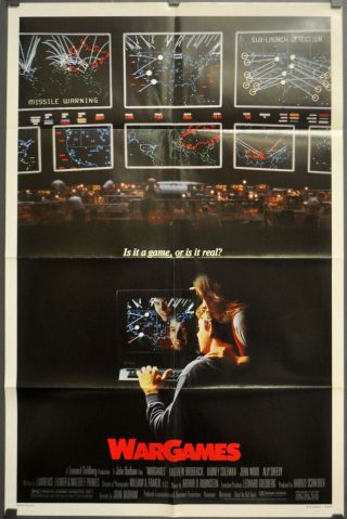 Wargames 1983 Orig 27x41 Nm Folded Movie Poster Matthew Broderick Ally Sheedy
