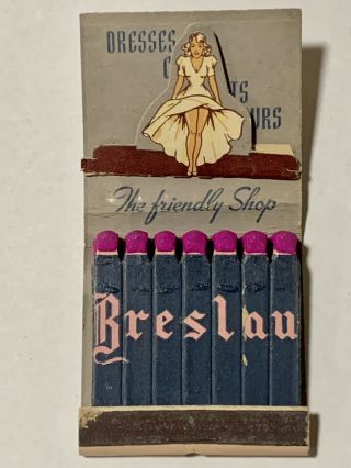 Vintage Full Feature Matchbook With Pop Up Display - Breslau Women’s Fashion