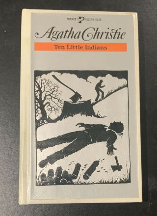 Ten Little Indians Agatha Christie Pocket Book Vtg Hardback 1967 Scary Read