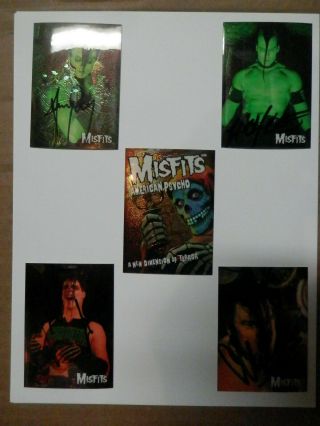 Complete Rare 1997 Misfits Signed Trading Card Set Of 5 Danzig American Psycho