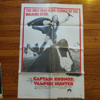 Captain Kronos Vampire Hunter Orig One Sheet Poster Horst Janson/caroline Munro