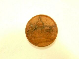 Vintage Copper Color Souvenir Token Of The U.  S.  Capitol Building