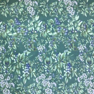 Laura Ashley Bramble Berry Floral Tablecloth 58 " X 82 " Cotton Vintage