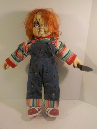 R Bride Of Chucky Doll Life - Size 24 " Chucky W/knife.  Spencer Gifts Exclusive.