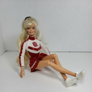 Special Edition University Barbie Oklahoma Sooners Cheerleader Mattel 1996