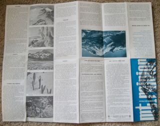 Vintage 1967 Mt Rainier National Park Illustrated Travel Brochure & Map Ephemera 2