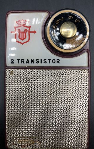 Vintage Red Boys Two Transistor Am Radio Made In Japan It
