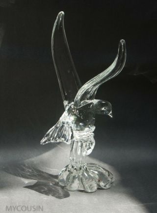 Murano Glass Sculpture Nautical Seagull Bird on the Crest of a Wave 3