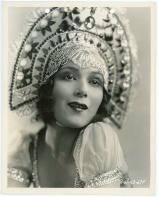 Dolores Del Rio The Red Dance 1928 Ornate Headdress Glamour Photograph