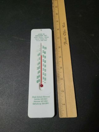 Vintage Seven Valleys Pa Kerchner Dead Animal Removal Thermometer