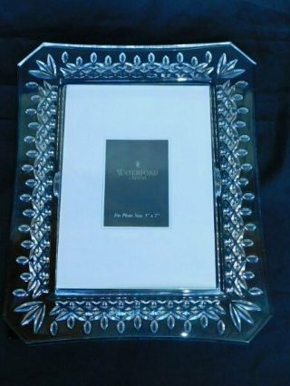 Waterford Crystal Lismore Pattern Art Glass Photo Frame 8x10 Image 5x7 107750