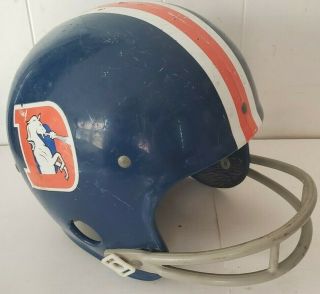 Vintage Rawlings Denver Broncos Nfl Youth 2 Bar Football Helmet Medium Hnfl