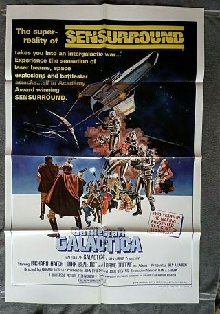 Battlestar Galactica Movie Poster Richard Hatch Lorne Greene Jayne Seymour 1978