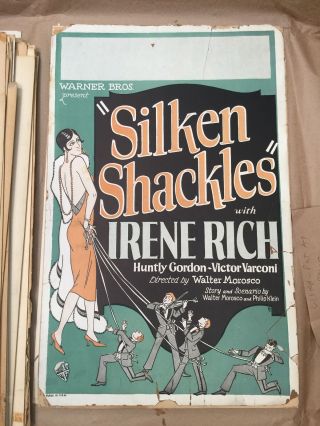 Silken Shackles - Silent Film (1926) Us Window Card Movie Poster