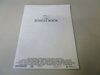 Movie Press Kit The Jungle Book Jason Scott Lee Movie Photo And Info Booklet