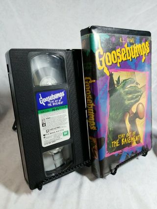 Vintage Rl Stine Goosebumps Stay Out Of The Basement Vhs Viewers Beware