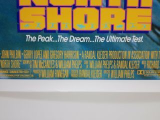 Vintage 1987 NORTH SHORE One Sheet Poster NIA PEEBLES MATT ADLER HAWAII SURFING 3