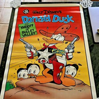 Donald Duck Sheriff Of Bullet Valley 1986 Cbl 4 Poster Carl Barks Roll