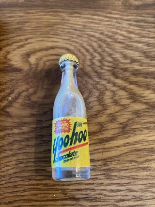Vintage Magnet 3 " Mini Filled Soda Bottle Yoo - Hoo Chocolate