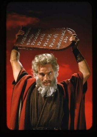 Charlton Heston Moses Ten Commandments 35mm Transparency Vivid Color