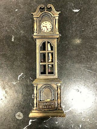 Vintage Grandfather Clock Pencil Sharpener Miniature Die Cast Metal