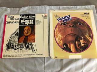 1968 Planet Of The Apes Sounnd Track Lp Vinyl Record Project 3 & Movie Video