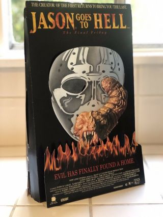 vintage JASON GOES TO HELL FRIDAY THE 13th video store display standee 2