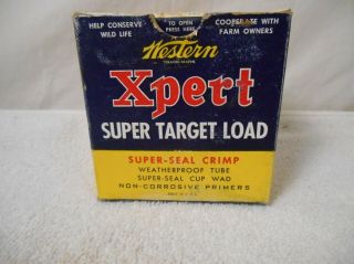 Vintage Western Xpert Target Load 12ga.  Shotgun Shell Box (empty Box)