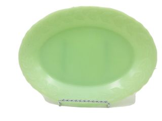 Mckee Glass Jadeite Jadite Laurel Pattern Oval Platter Skokie Green Plate