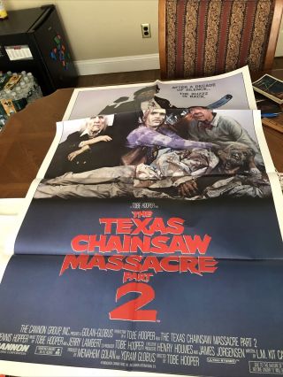 The Texas Chainsaw Massacre Part 2 (1986) Movie Poster Near A