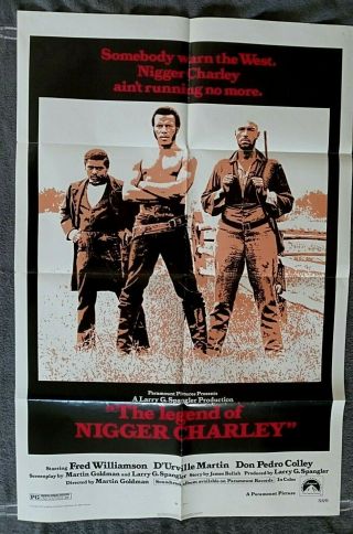 The Legend Of Nigger Charley Movie Poster Blaxploitation Fred Williamson 1972