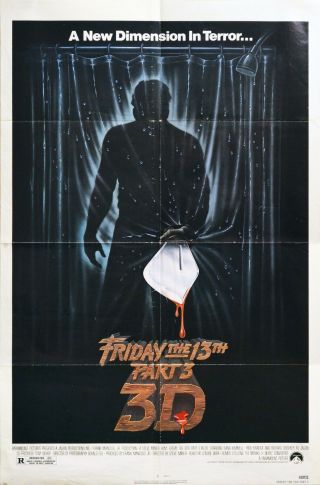 Friday The 13th 3 - D 1982 1 - Sheet Movie Poster