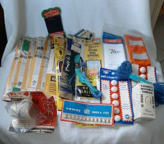 Vintage Sewing Supplies Zippers Etc Most Still In Origional Packaging