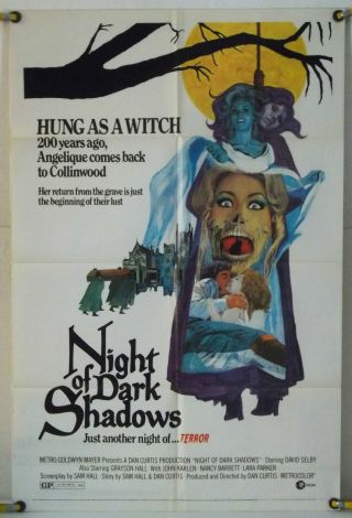 Night Of Dark Shadows Ff Orig 1sh Movie Poster Dan Curtis Horror (1971)