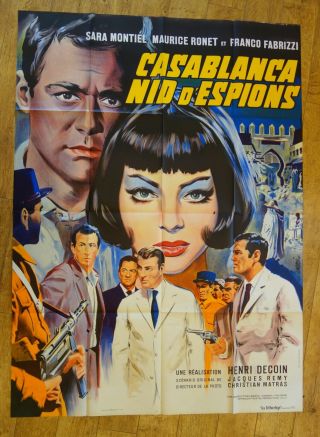 Casablanca Nest Of Spies Montiel Large French Movie Poster 