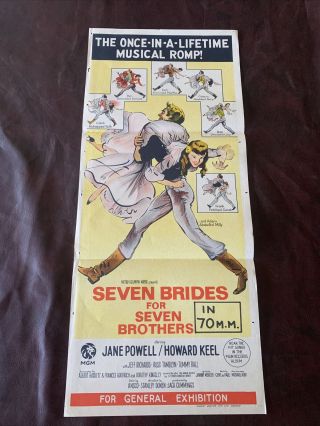 Vintage Movie Poster Seven Brides For Seven Brothers Day Bill Dance