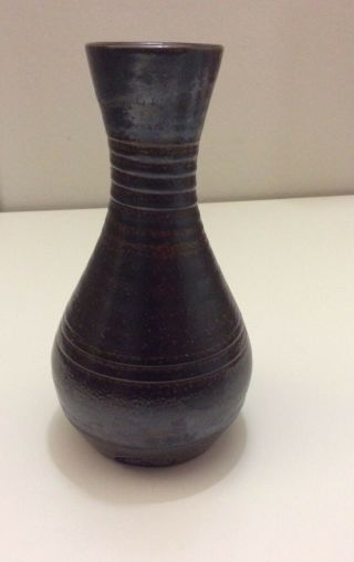 Vintage Bendigo Pottery Allan Letts Hand Made Stoneware Al Epsom Vase Bottle