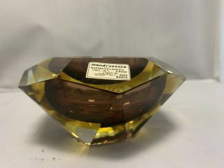 Vintage Murano Glass Mandruzzato Geode Bowl Ashtray