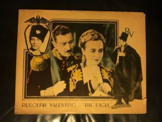 The Eagle Org 1925 Lobby Card Movie Poster Rudolph Valentino Vilma Banky Silent