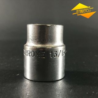 Vintage Early Sidchrome 13/16 " Af 1/2 " Dr Drive Socket Made In Australia Tool Ss8