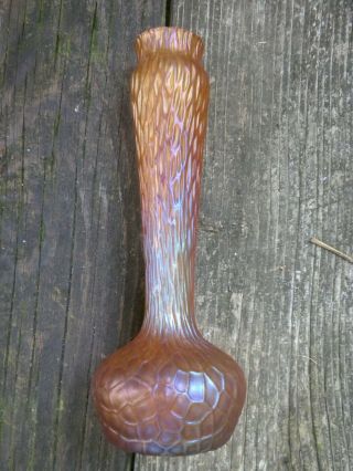 Loetz Kralik Martele Iridescent Glass Vase 8 1/4