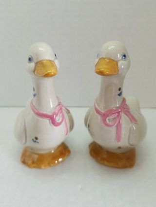 Vintage Otagiri Japan Duck Goose Salt & Pepper Shakers Hand Crafted Country