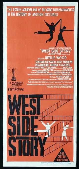 West Side Story Daybill Movie Poster Natalie Wood Robert Wise