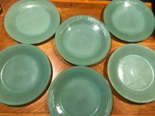 6 Vintage Fire King Jadeite Dinner Plates