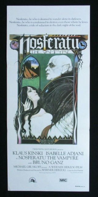 Nosferatu The Vampyre 1978 Orig Australian Daybill Movie Poster Kinski Art House