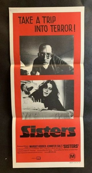 Sisters Australian Daybill Movie Poster Cult 70s Brian Depalma Horror Thriller